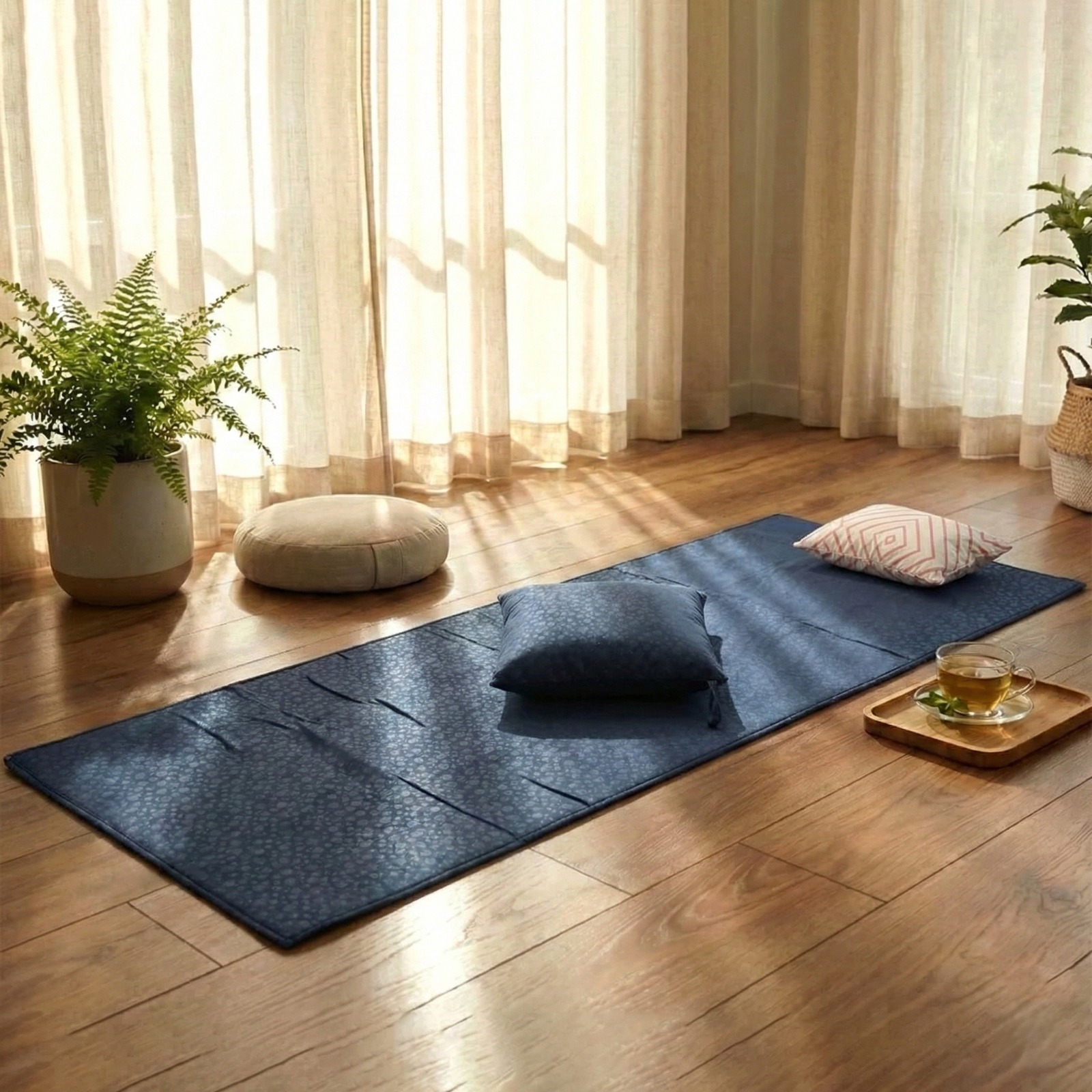 The Royal Comfort Cotton Yoga & Travel  Mat Set 